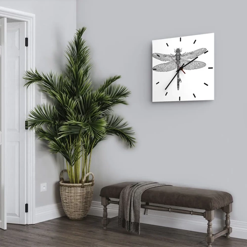 Wall clock - Clock on glass - Precision of Nature - 40x40 cm