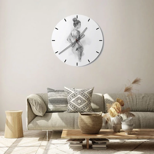 Wall clock - Clock on glass - Pretty As a Picture - 30x30 cm