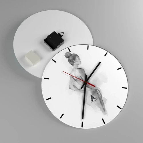 Wall clock - Clock on glass - Pretty As a Picture - 30x30 cm