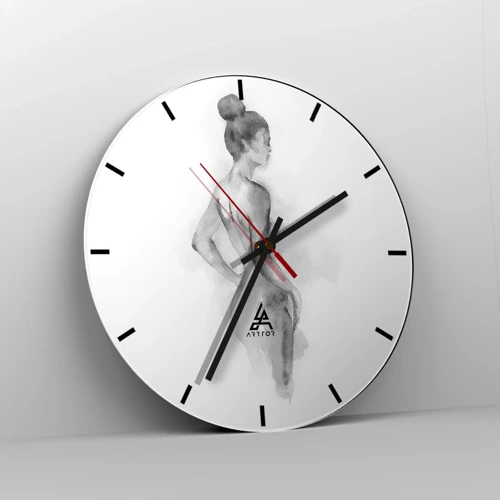 Wall clock - Clock on glass - Pretty As a Picture - 30x30 cm