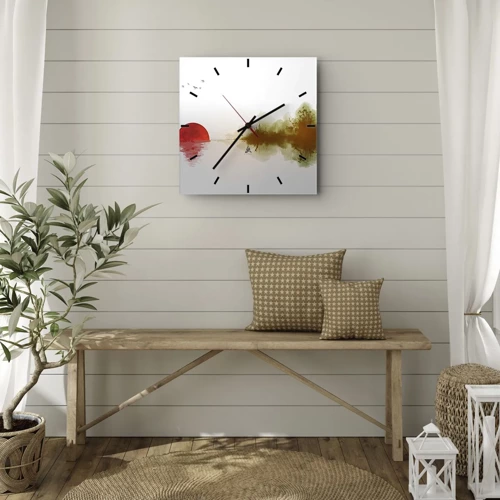 Wall clock - Clock on glass - Promise of Peace - 30x30 cm