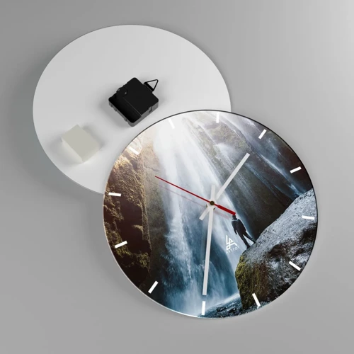 Wall clock - Clock on glass - Proportions Resumed - 30x30 cm