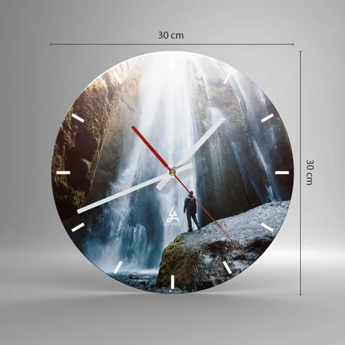 Wall clock - Clock on glass - Proportions Resumed - 30x30 cm