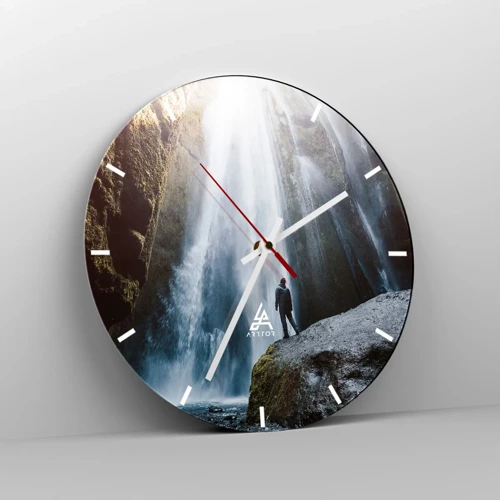 Wall clock - Clock on glass - Proportions Resumed - 30x30 cm