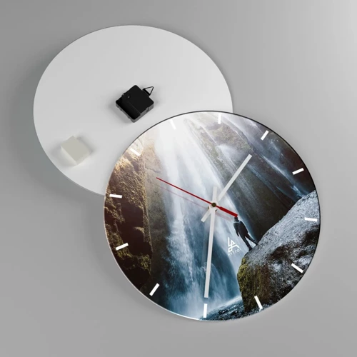 Wall clock - Clock on glass - Proportions Resumed - 40x40 cm