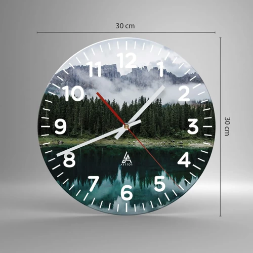 Wall clock - Clock on glass - Quiet Please, Let's Not Wake Up Still Waters - 30x30 cm