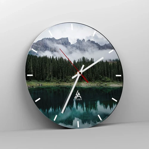 Wall clock - Clock on glass - Quiet Please, Let's Not Wake Up Still Waters - 30x30 cm