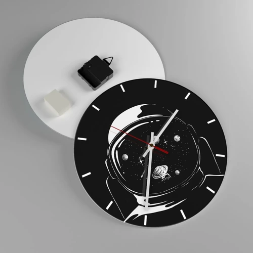 Wall clock - Clock on glass - Quite a View - 30x30 cm