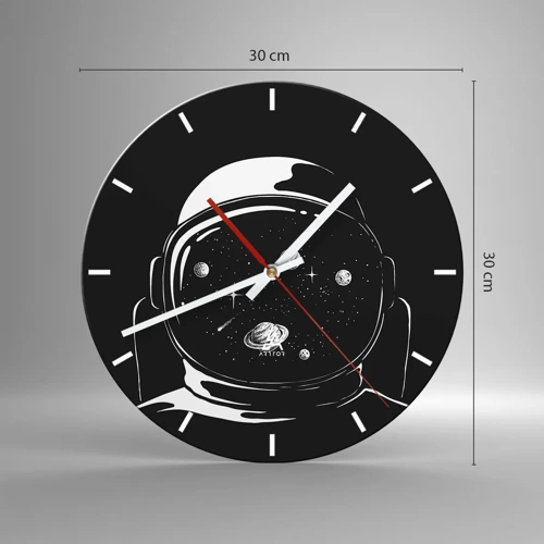 Wall clock - Clock on glass - Quite a View - 30x30 cm