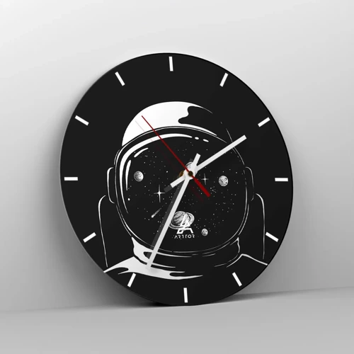 Wall clock - Clock on glass - Quite a View - 30x30 cm