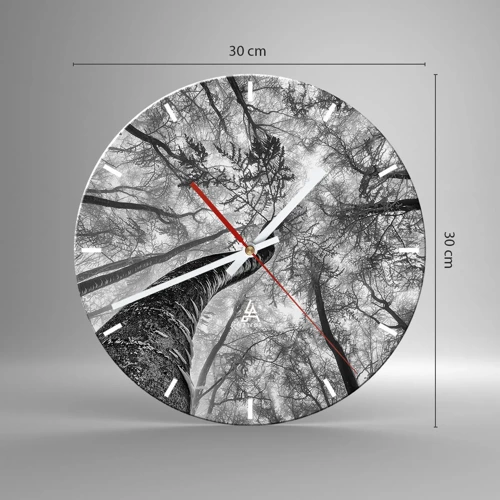 Wall clock - Clock on glass - Race for the Light - 30x30 cm