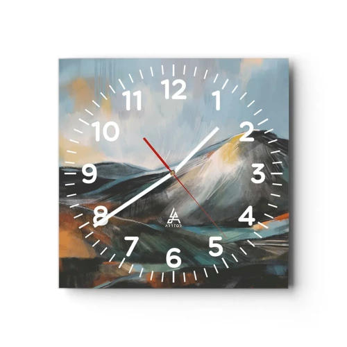Wall clock - Clock on glass - Raw and Beautiful - 30x30 cm