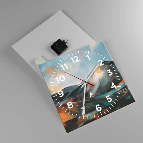 Wall clock - Clock on glass - Raw and Beautiful - 30x30 cm