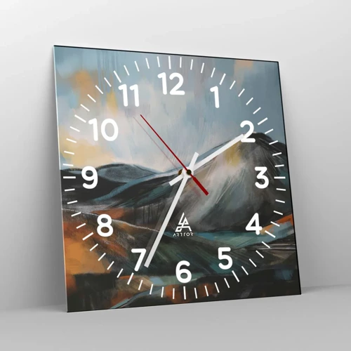 Wall clock - Clock on glass - Raw and Beautiful - 30x30 cm