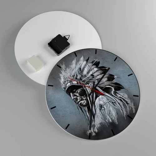 Wall clock - Clock on glass - Return to the Roots - 30x30 cm