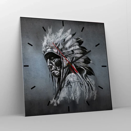 Wall clock - Clock on glass - Return to the Roots - 40x40 cm