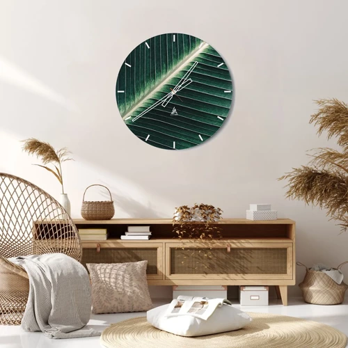 Wall clock - Clock on glass - Rhythm of Nature - 30x30 cm