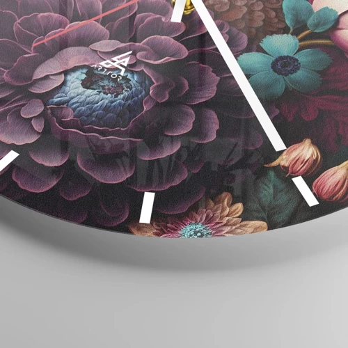 Wall clock - Clock on glass - Rich Nature - 30x30 cm