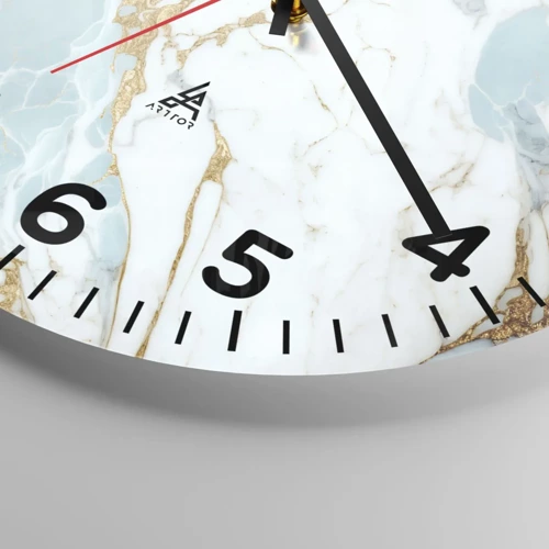 Wall clock - Clock on glass - Richness of the Stone - 30x30 cm