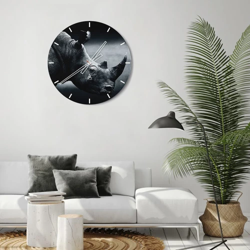 Wall clock - Clock on glass - Right Profile - 30x30 cm