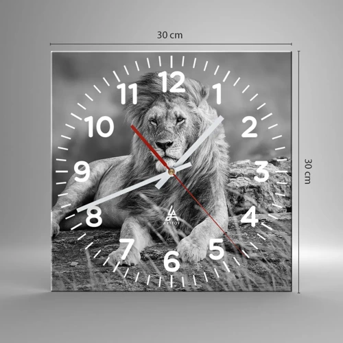 Wall clock - Clock on glass - Royal Siesta - 30x30 cm