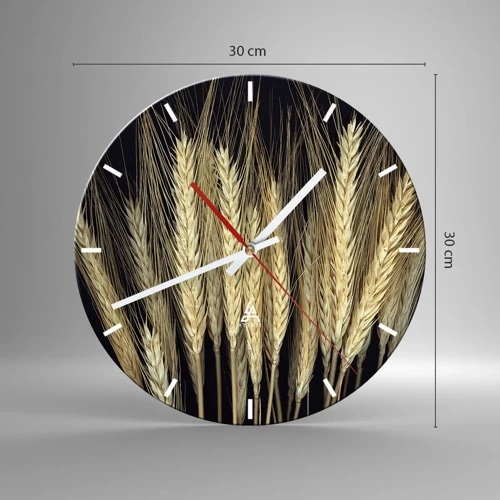 Wall clock - Clock on glass - Rustic Magic - 30x30 cm