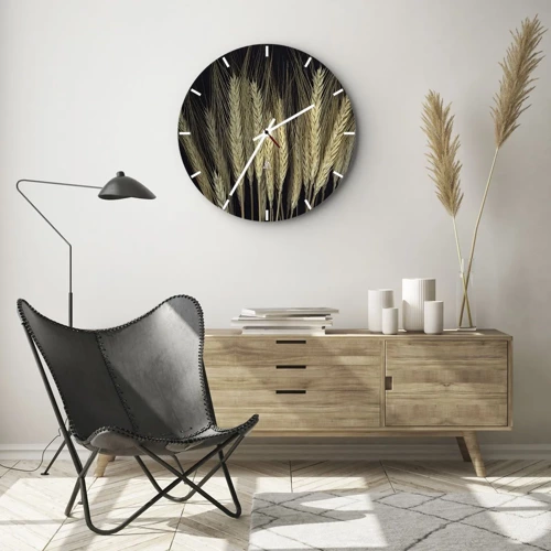 Wall clock - Clock on glass - Rustic Magic - 30x30 cm