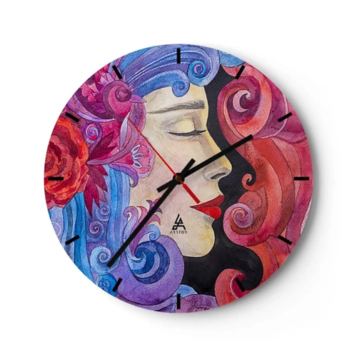 Wall clock - Clock on glass - Secession Still Alive - 30x30 cm