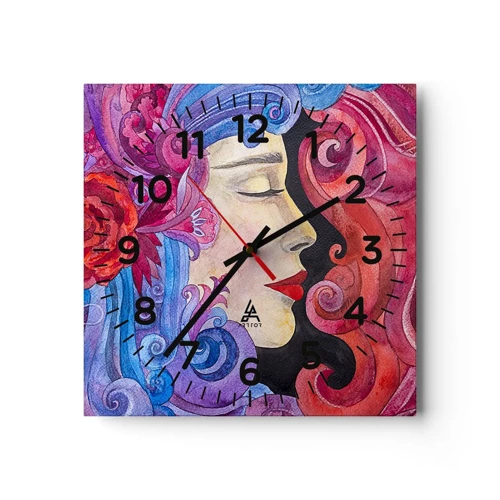 Wall clock - Clock on glass - Secession Still Alive - 30x30 cm