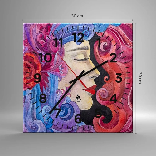 Wall clock - Clock on glass - Secession Still Alive - 30x30 cm