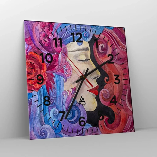 Wall clock - Clock on glass - Secession Still Alive - 30x30 cm