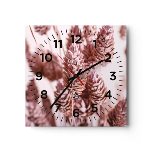 Wall clock - Clock on glass - Seemingly Inconspicuos - 30x30 cm