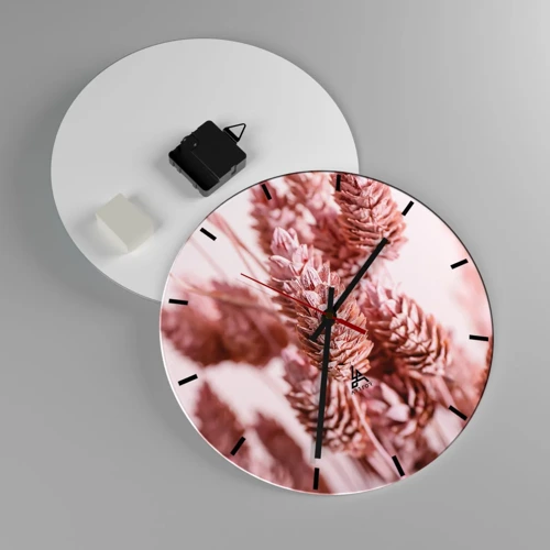 Wall clock - Clock on glass - Seemingly Inconspicuos - 30x30 cm