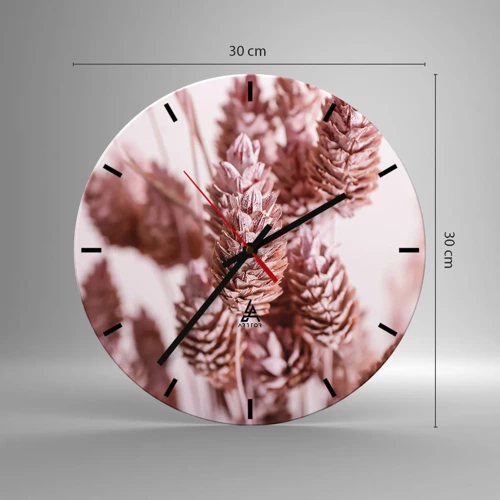 Wall clock - Clock on glass - Seemingly Inconspicuos - 30x30 cm