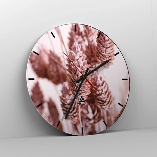 Wall clock - Clock on glass - Seemingly Inconspicuos - 30x30 cm