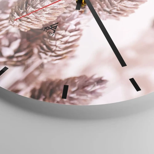 Wall clock - Clock on glass - Seemingly Inconspicuos - 30x30 cm