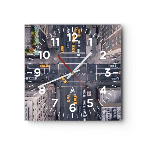 Wall clock - Clock on glass - Simple Choice - 30x30 cm