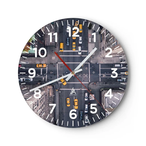 Wall clock - Clock on glass - Simple Choice - 30x30 cm