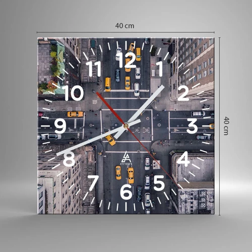 Wall clock - Clock on glass - Simple Choice - 40x40 cm