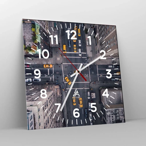 Wall clock - Clock on glass - Simple Choice - 40x40 cm