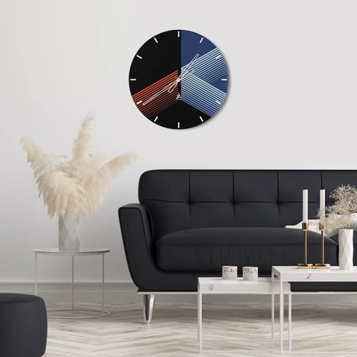 Wall clock - Clock on glass - Simple Story - 30x30 cm