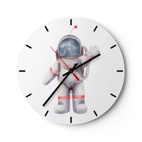 Wall clock - Clock on glass - So Long! - 30x30 cm