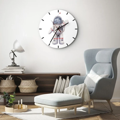 Wall clock - Clock on glass - So Long! - 30x30 cm