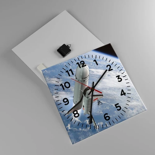 Wall clock - Clock on glass - Space Ascension - 40x40 cm