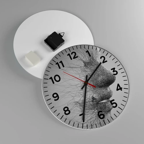 Wall clock - Clock on glass - Spirit of the Wind - 30x30 cm