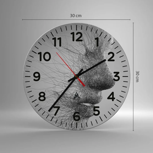 Wall clock - Clock on glass - Spirit of the Wind - 30x30 cm