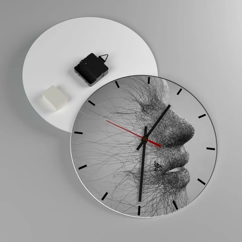 Wall clock - Clock on glass - Spirit of the Wind - 30x30 cm