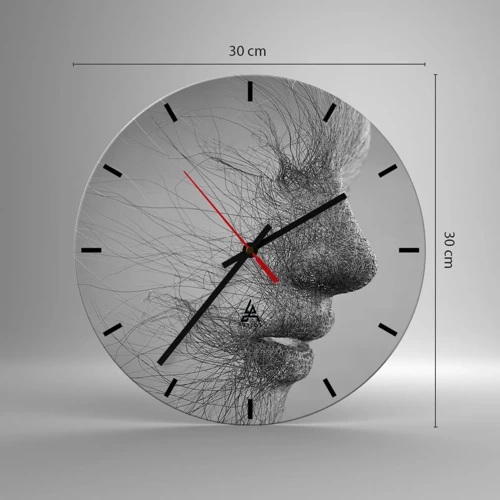 Wall clock - Clock on glass - Spirit of the Wind - 30x30 cm