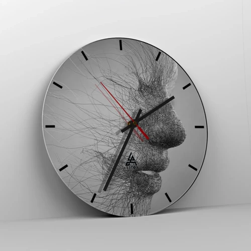 Wall clock - Clock on glass - Spirit of the Wind - 30x30 cm