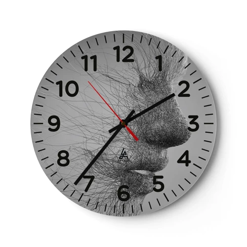 Wall clock - Clock on glass - Spirit of the Wind - 40x40 cm